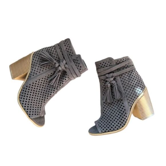 London Rag Shoes - Womens London Rag Shoes Faux Suede Serena Heeled Bootie Ankle Boots - Sz 6.5